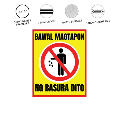 Dsign Bawal magtapon ng basura dito or Please Don't throw your garba.